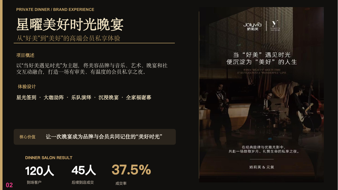 星曜美好时光晚宴案例页面
